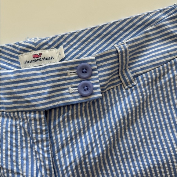 Vineyard Vines Women’s Striped Seersucker Shorts Size 4 Blue White - Picture 5 of 8